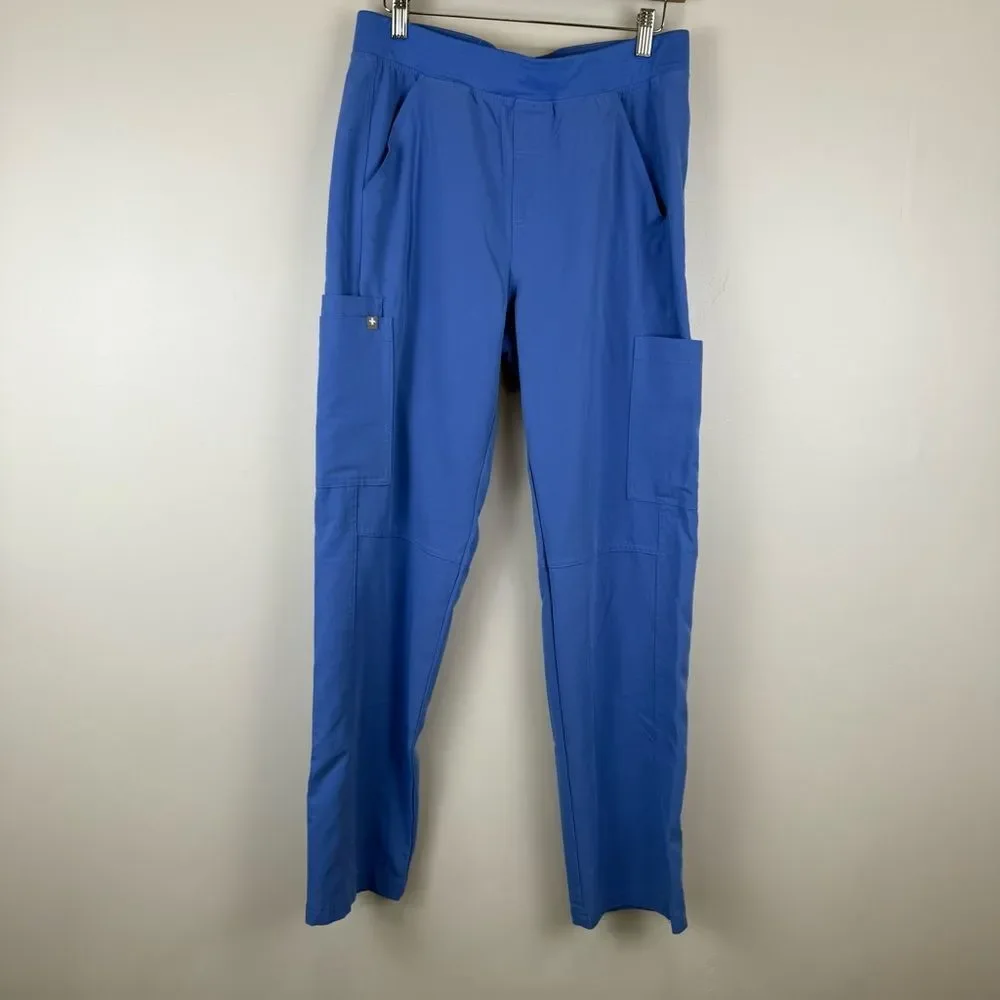 Figs Axim Cargo Scrub Pants Men's Size Medium Blue Style T2001 PO 1734